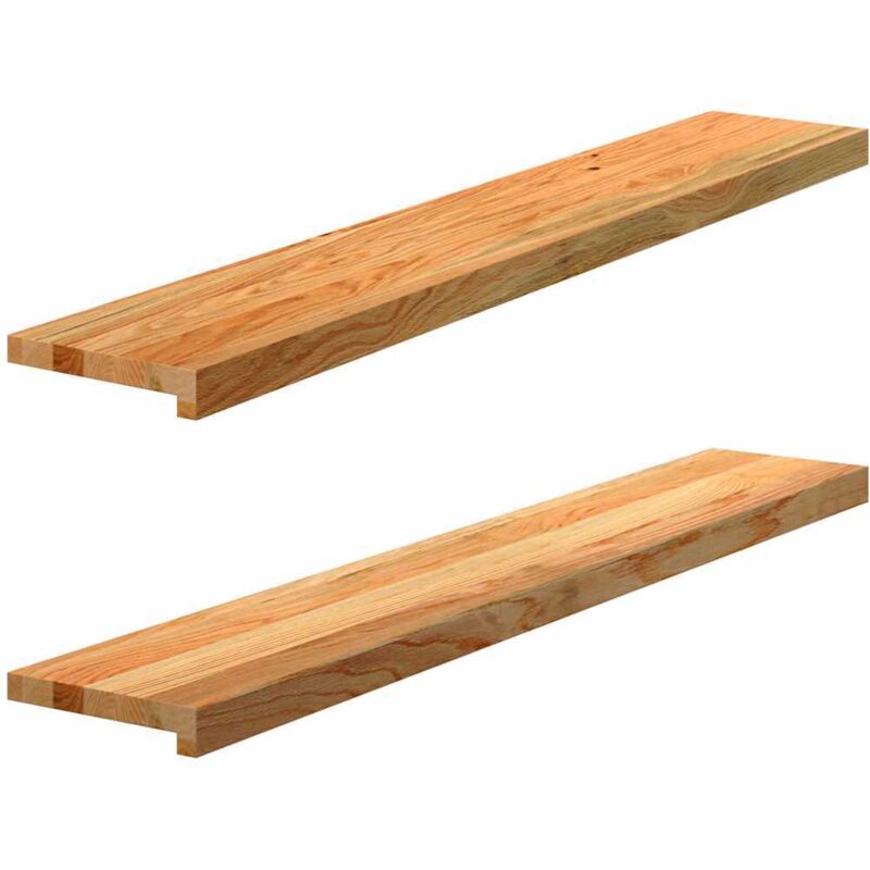 Vidaxl - Window Sills 2 Pcs Light Brown 120x20x2 Cm Solid Wood Oak