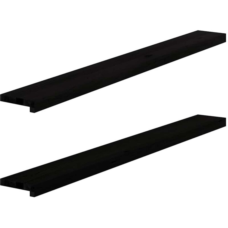 Vidaxl - Window Sills 2 Pcs Dark Brown 140x15x2 Cm Solid Wood Oak