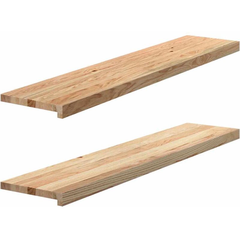 Vidaxl - Window Sills 2 Pcs Untreated 120x25x2 Cm Solid Wood Oak