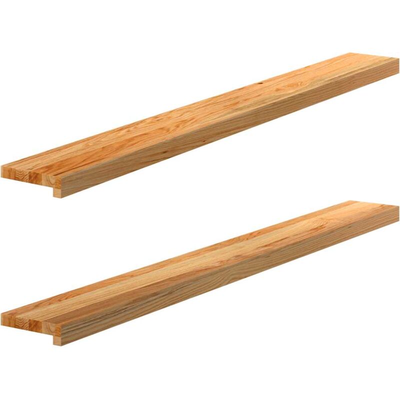 Vidaxl - Window Sills 2 Pcs Light Brown 140x15x2 Cm Solid Wood Oak