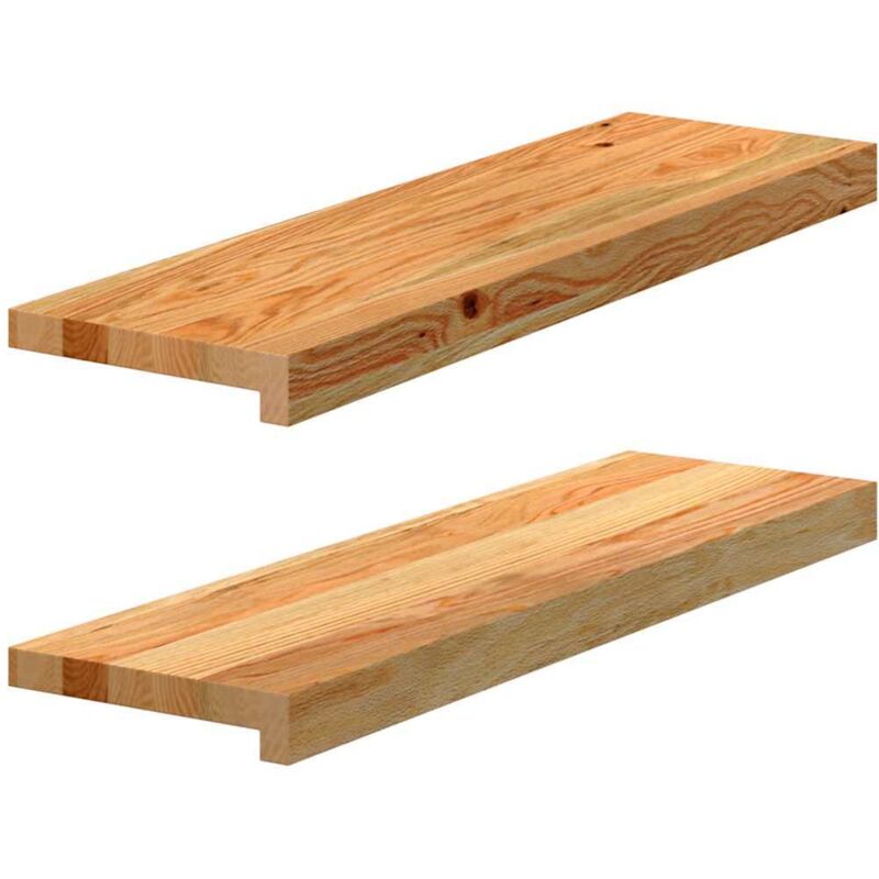 Window Sills 2 Pcs Light Brown 70x20x2 Cm Solid Wood Oak Vidaxl