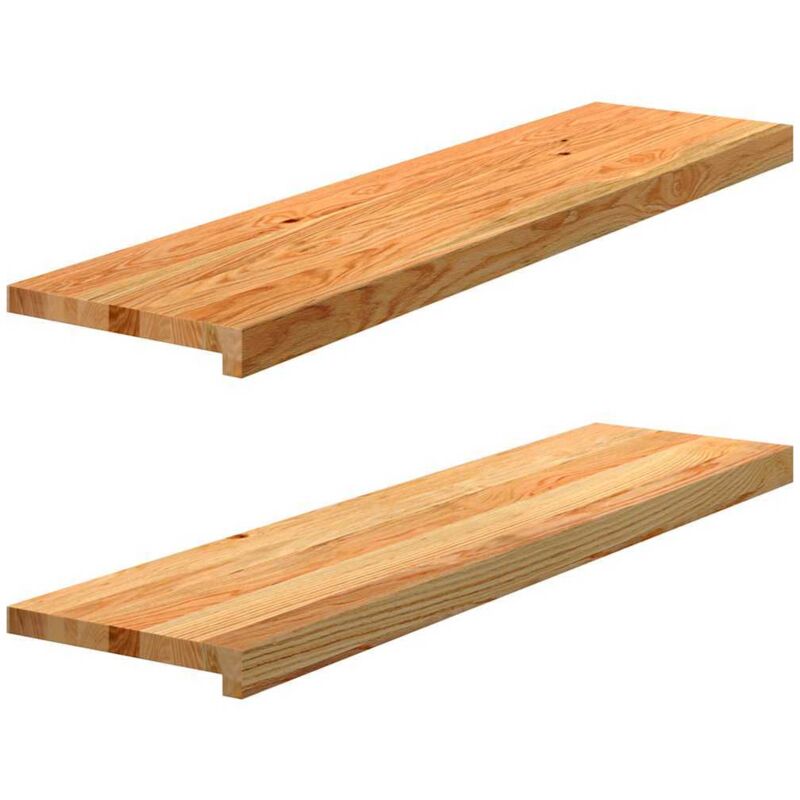 Vidaxl - Window Sills 2 Pcs Light Brown 100x25x2 Cm Solid Wood Oak