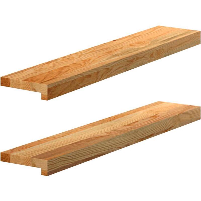 Vidaxl - Window Sills 2 Pcs Light Brown 80x15x2 Cm Solid Wood Oak