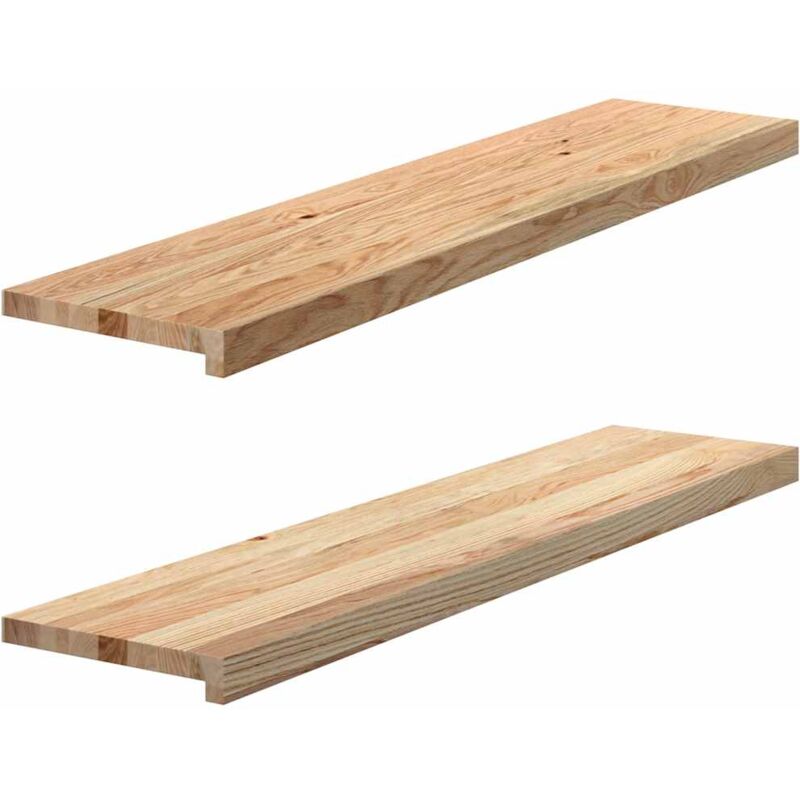 Vidaxl - Window Sills 2 Pcs Untreated 110x30x2 Cm Solid Wood Oak