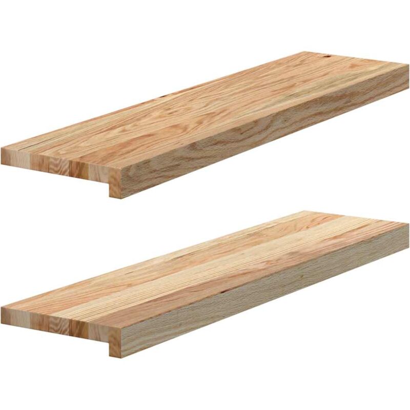 Vidaxl - Window Sills 2 Pcs Untreated 80x20x2 Cm Solid Wood Oak