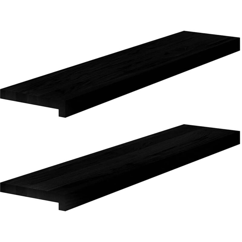 Vidaxl - Window Sills 2 Pcs Dark Brown 90x20x2 Cm Solid Wood Oak