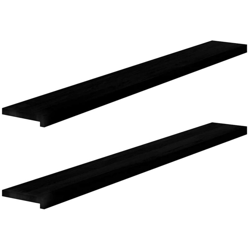 Vidaxl - Window Sills 2 Pcs Dark Brown 160x20x2 Cm Solid Wood Oak