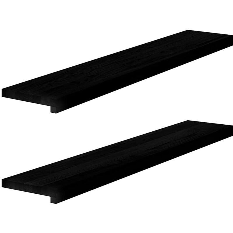 Vidaxl - Window Sills 2 Pcs Dark Brown 110x20x2 Cm Solid Wood Oak