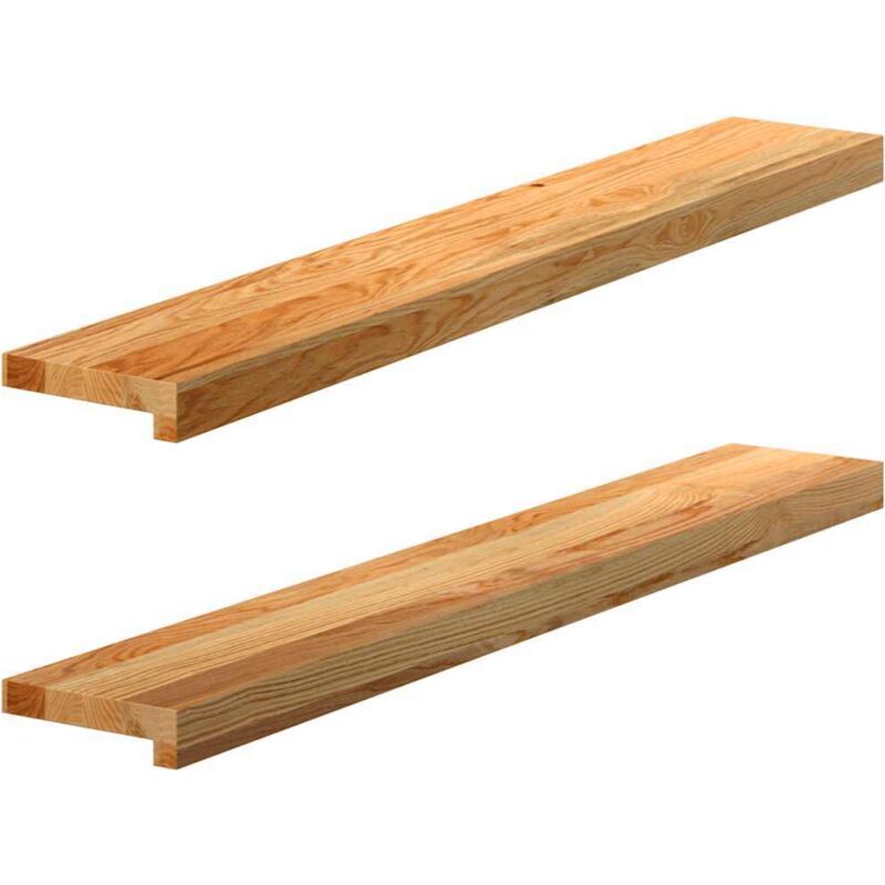 Vidaxl - Window Sills 2 Pcs Light Brown 100x15x2 Cm Solid Wood Oak