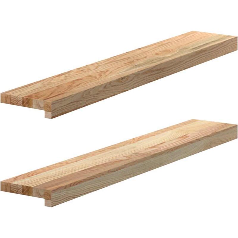 Window Sills 2 Pcs Untreated 90x15x2 Cm Solid Wood Oak Vidaxl