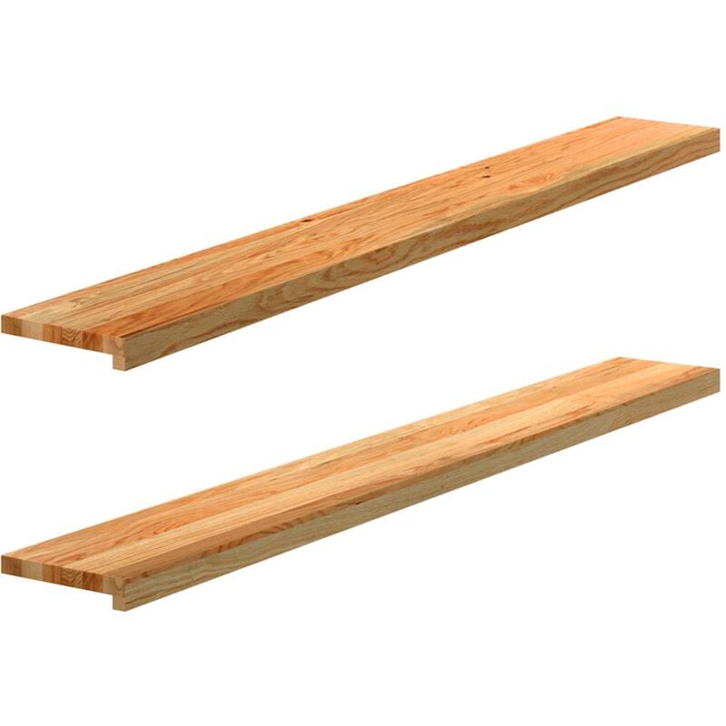 Vidaxl - Window Sills 2 Pcs Light Brown 160x20x2 Cm Solid Wood Oak