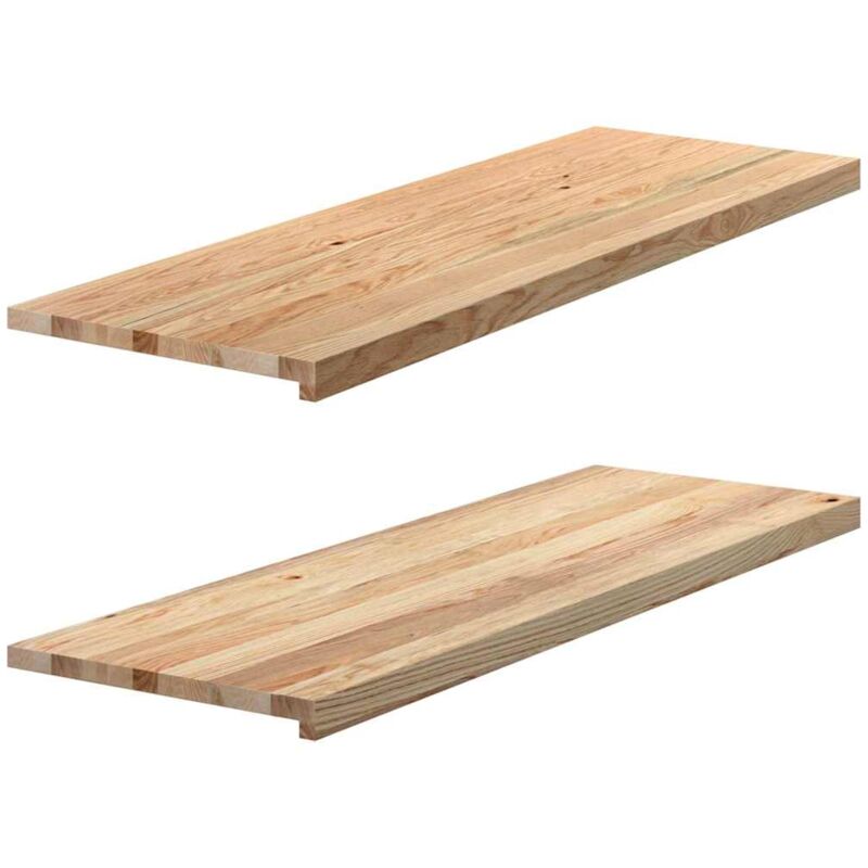 Vidaxl - Window Sills 2 Pcs Untreated 120x40x2 Cm Solid Wood Oak