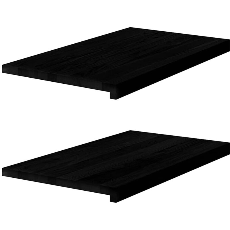 Vidaxl - Window Sills 2 Pcs Dark Brown 70x40x2 Cm Solid Wood Oak