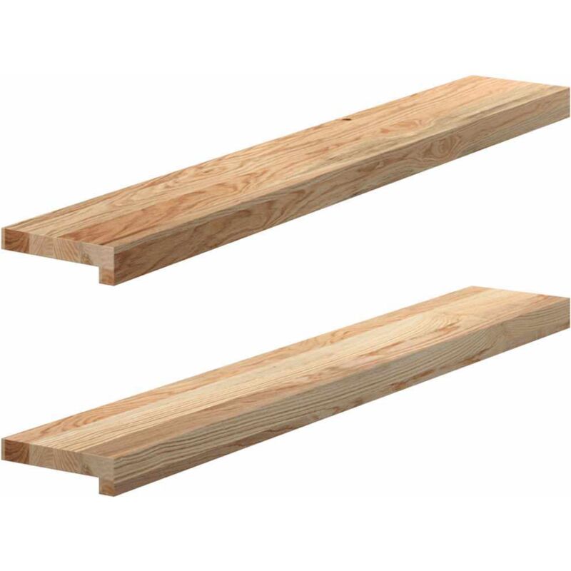 Vidaxl - Window Sills 2 Pcs Untreated 100x15x2 Cm Solid Wood Oak