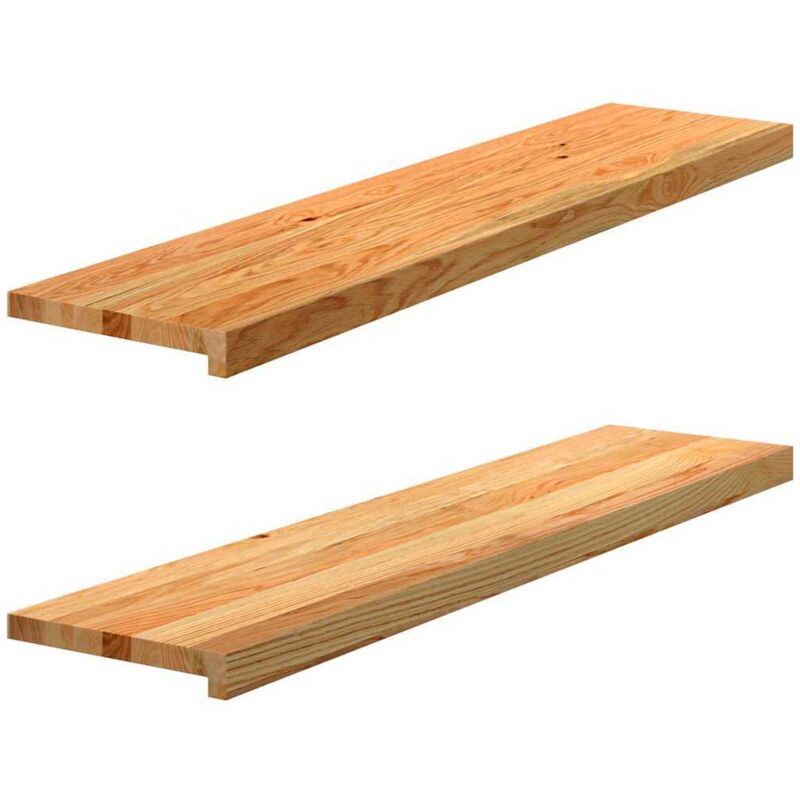 Vidaxl - Window Sills 2 Pcs Light Brown 110x25x2 Cm Solid Wood Oak