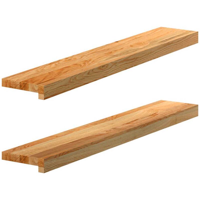 Vidaxl - Window Sills 2 Pcs Light Brown 90x15x2 Cm Solid Wood Oak