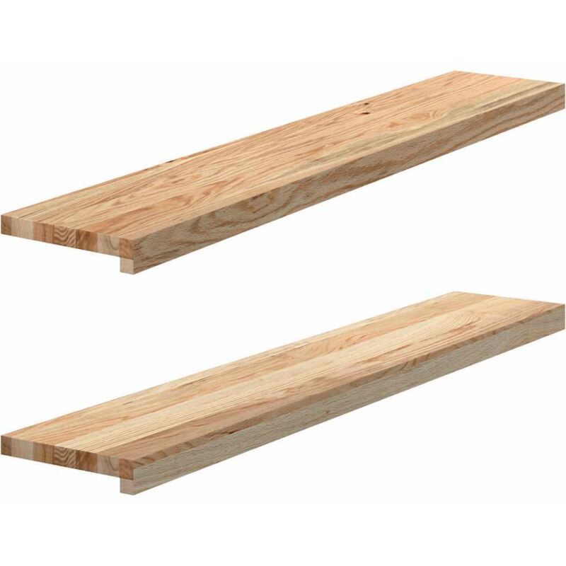 Vidaxl - Window Sills 2 Pcs Untreated 110x20x2 Cm Solid Wood Oak