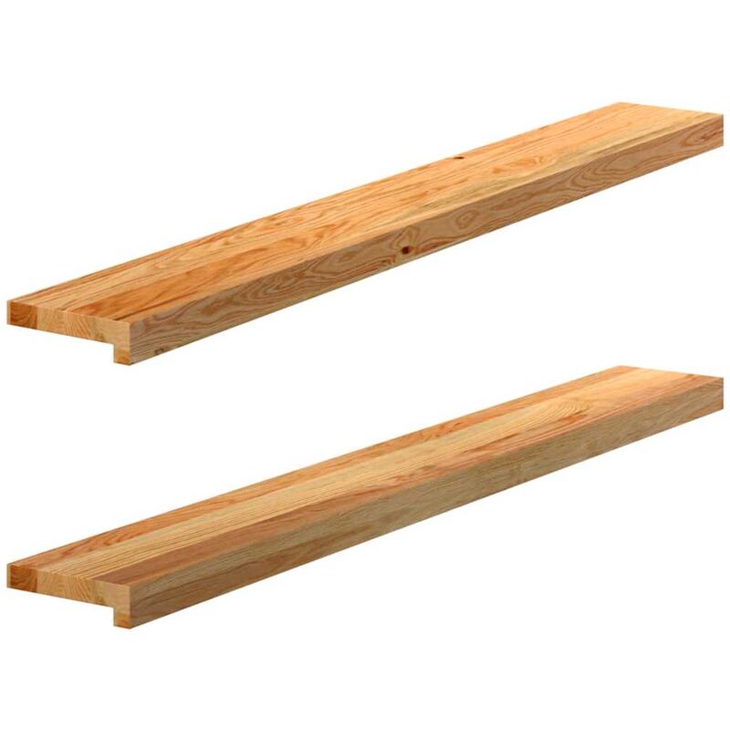 Vidaxl - Window Sills 2 Pcs Light Brown 120x15x2 Cm Solid Wood Oak