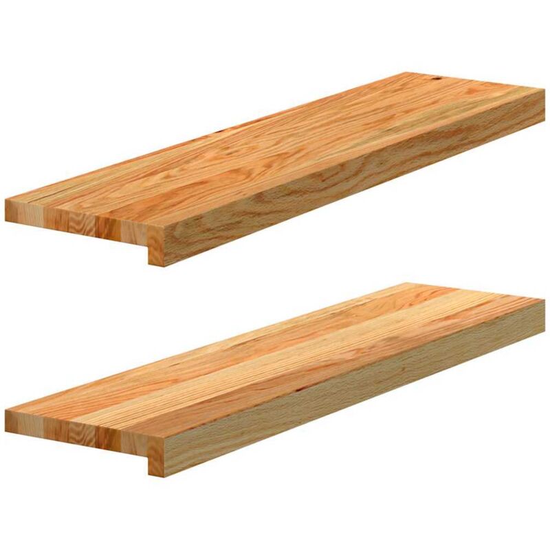 Window Sills 2 Pcs Light Brown 80x20x2 Cm Solid Wood Oak Vidaxl