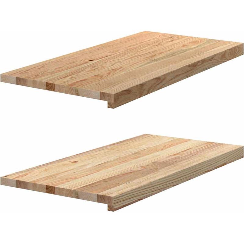 Vidaxl - Window Sills 2 Pcs Untreated 80x40x2 Cm Solid Wood Oak