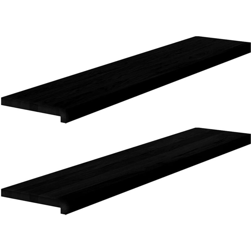 Vidaxl - Window Sills 2 Pcs Dark Brown 120x25x2 Cm Solid Wood Oak