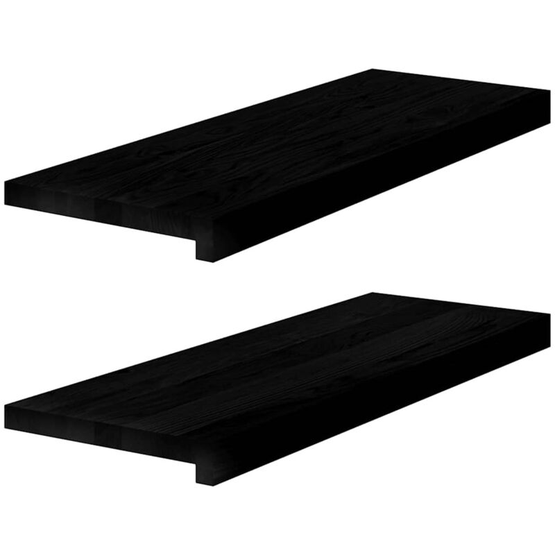 Vidaxl - Window Sills 2 Pcs Dark Brown 70x25x2 Cm Solid Wood Oak