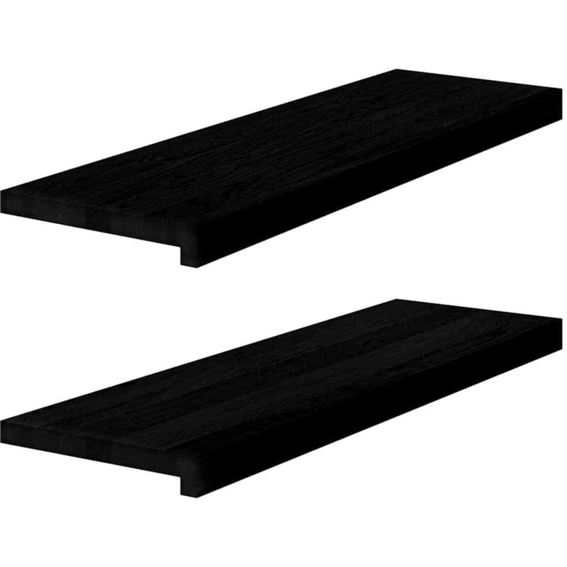 Vidaxl - Window Sills 2 Pcs Dark Brown 80x25x2 Cm Solid Wood Oak