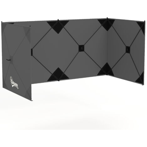 Windschutz faltbar Camping Sichtschutz mit Spannleinen Bodenhaken Tragetasche für Camping Garten 480 x 120 cm Dunkelgrau