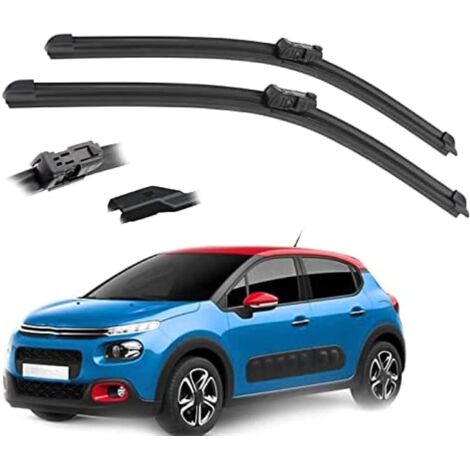 Windscreen Wiper Blades for Citroen C3 MK3 2016 2017 2018 2019 2020 2021 2022 26"+ 16", Front and Rear Wiper Blades Set