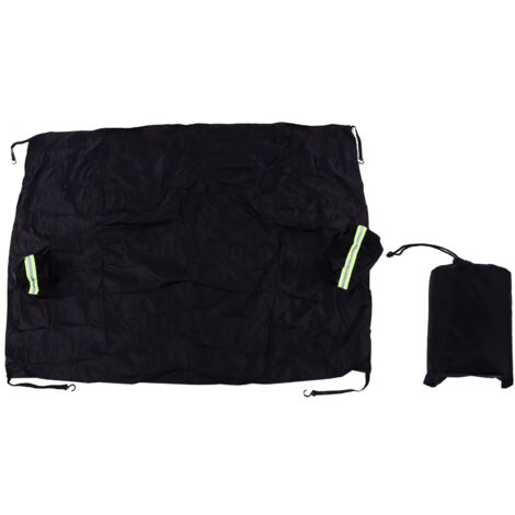 Windshield Cover Waterproof Snowproof Large Coverage Area Universal Windshield Protector with Reflective StripsBlack