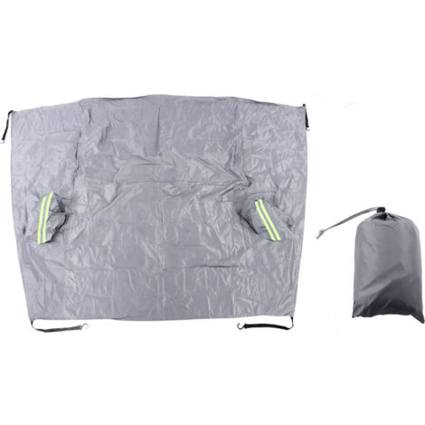 Windshield Cover Waterproof Snowproof Large Coverage Area Universal Windshield Protector with Reflective StripsGrey
