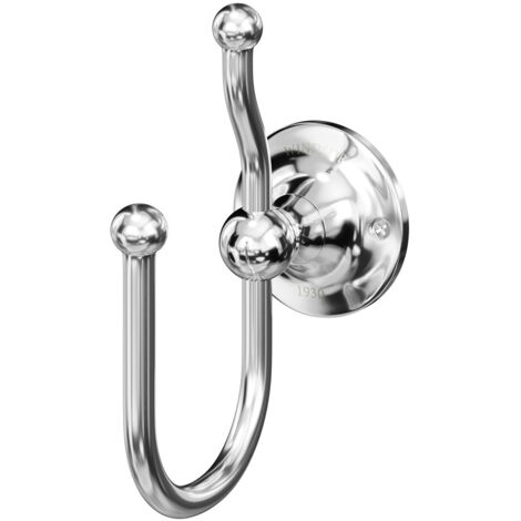 Windsor 1930 Traditional Polished Chrome Wall Mounted Double Robe Hook