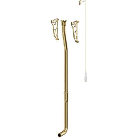 Windsor Traditional Brushed Brass High Level Cistern Flush Pipe Kit