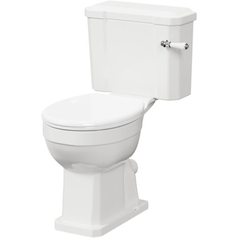 Windsor Traditional Close Coupled Toilet with Soft Close Toilet Seat