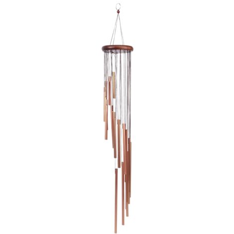 Windspiel aus 18-Röhren-Aluminiumlegierung für die Außendekoration, Garten, Terrasse, Gold