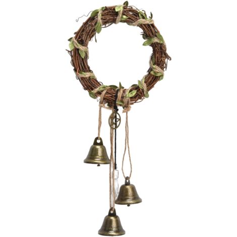 Windspiel aus Rattanseil mit dekorativem Ring zur Wandmontage – Hochzeits- und Heimdekoration