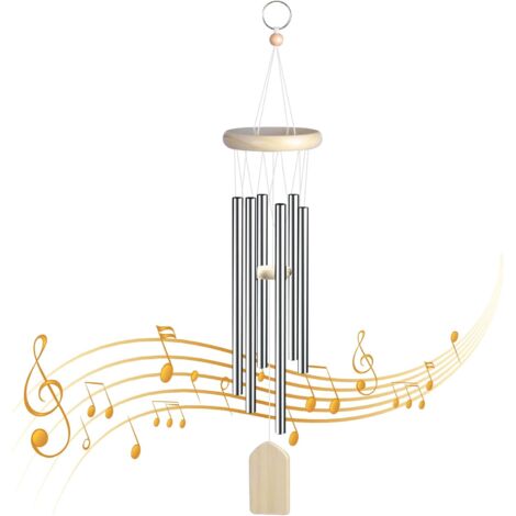 Windspiel für den Außenbereich, Windspiele, dekoratives Windspiel für den Außenbereich, Aluminium-Holz-Windspiel für Garten, Hof, Zuhause