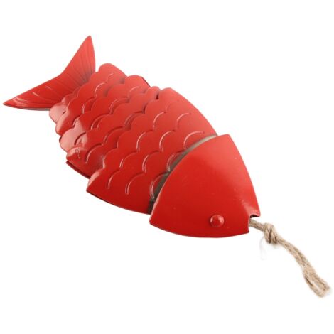 Windspiel in Form eines Koi-Fisches aus Metall – Farbenfrohe Gartendekoration