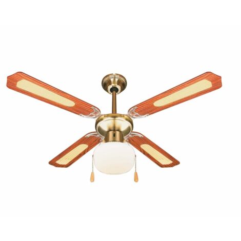 'WINDY'' VENTILATORE SOFFITTO 4 PALE D106CM 60W COLORE LEGNO