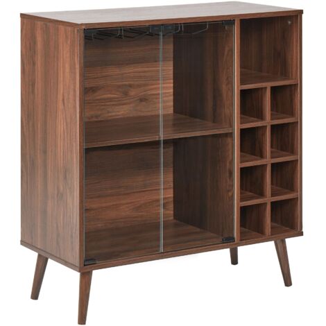 Wine Cabinet TULLAMORE Dark Brown