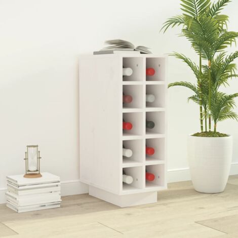 Wine Cabinet White 23x34x61 cm Solid Wood Pine vidaXL