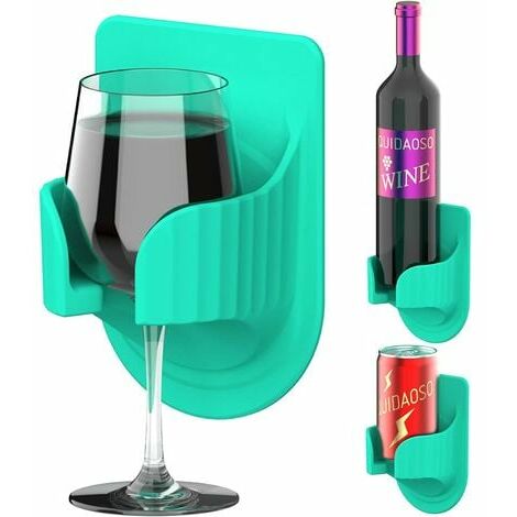 Wine Glass Holder, Beer Can Holder, Wall Mounted Cup Holder, Bathroom/Bath  Cup Holder, Wine Gift (Green)