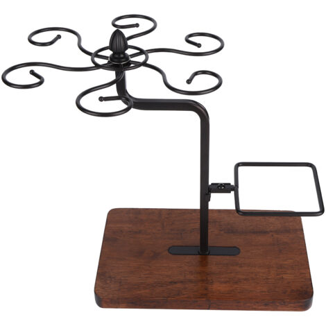 Wine Glass Holder Multifunction Desktop Goblet Drying Rack for Home Kitchen Restaurant BarBlack