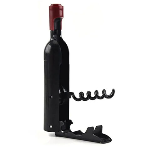 Wine Opener Black Multifunctional Magnet Design Portable Stainless Steel Wine Opener