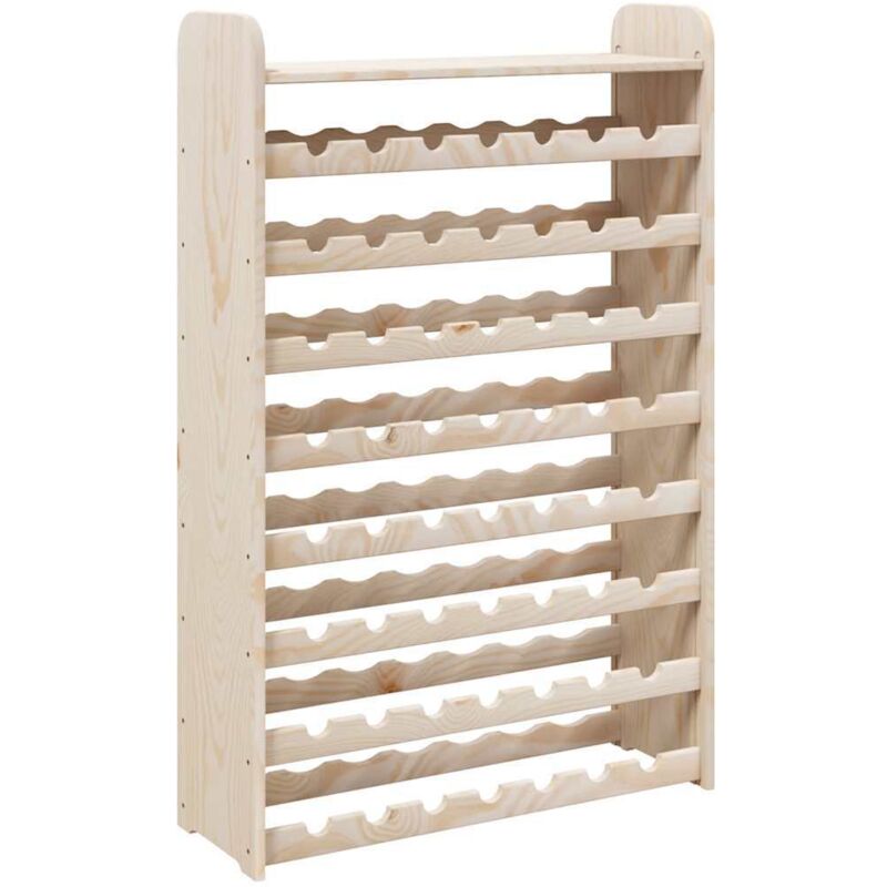 Vidaxl - Wine Rack with Top Board 72.5x25x111.5 cm Solid Wood Pine