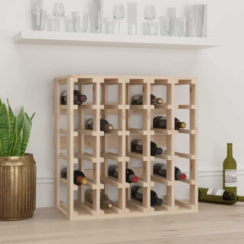 Wine Rack 58.5x33x60.5 cm Solid Wood Pine Vidaxl