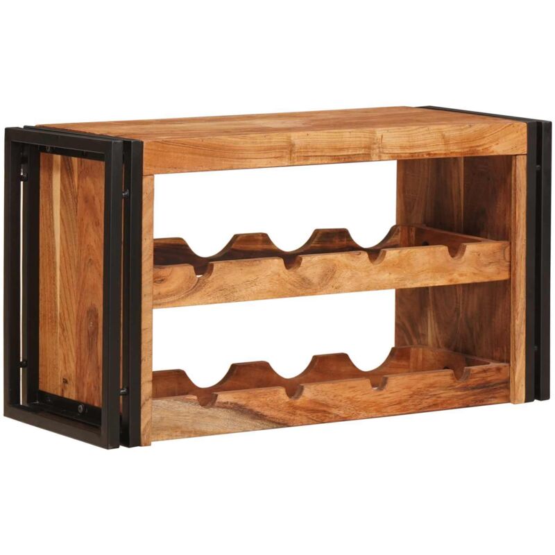Wine Rack Brown 80 x 45 x 33 cm Solid Acacia Wood vidaXL