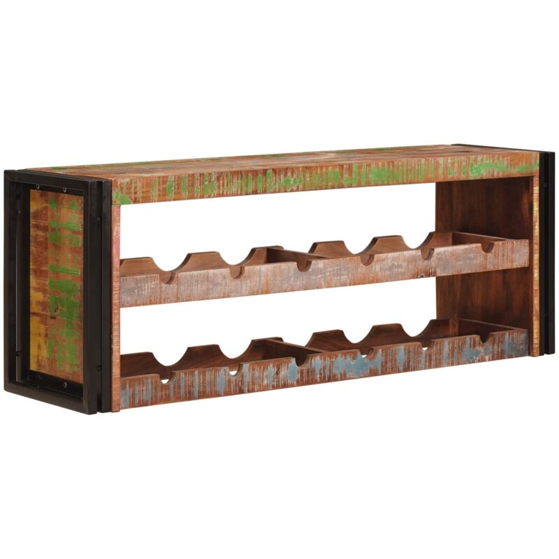 Wine Rack Brown 120 x 45 x 33 cm Solid Reclaimed Wood vidaXL