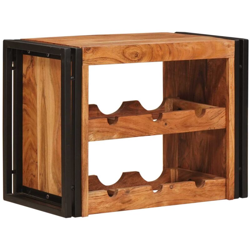Wine Rack Brown 60 x 45 x 33 cm Solid Acacia Wood vidaXL