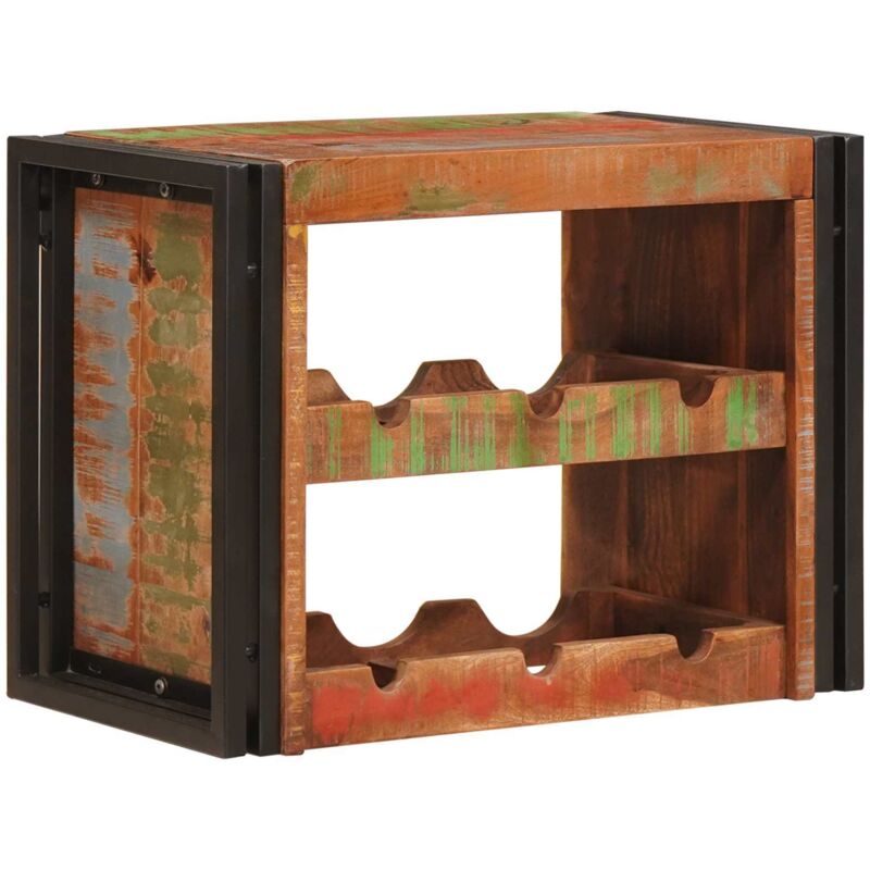 Wine Rack Brown 60 x 45 x 33 cm Solid Reclaimed Wood vidaXL